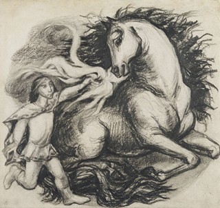 Míla Doleželová (1922-1993) - SOUBOR ČTRNÁCTI KRESEB KE KNIZE ZPÍVAJÍCÍ HOUSLE - CIKÁNSKÉ POHÁDKY