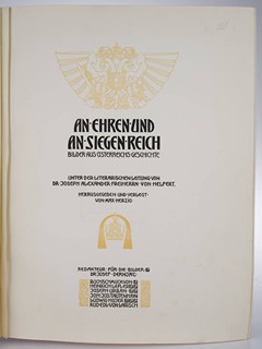 Joseph Alexander von Helfert (1820-1910) - AN EHREN UND AN SIEGEN REICH