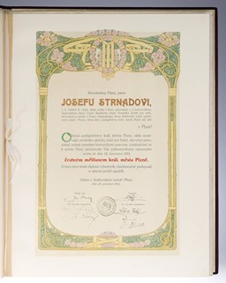 Josef Mandl (1874-1933) - DESKY NA LISTINU - JMENOVÁNÍ ČESTNÝM OBČANEM PLZNĚ