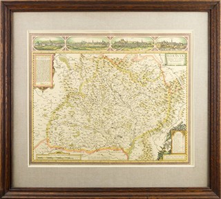 Petrus Kaerius Jan Amos Komenský (1592-1670) - DVOJICE HISTORICKÝCH MAP MORAVY