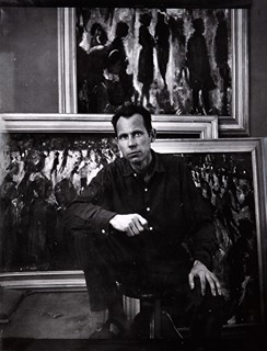 Antonín Gribovský (1933 - 1989) - Muž s obrazy (Karel Souček)