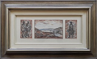 Milly Dezider - Stavba Oravské přehrady (triptych)