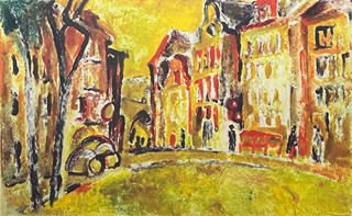 Miroslav Bravenec - U lužického semináře - pohled na Karlův most