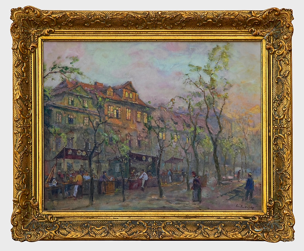 Jaro Procházka (1886 - 1949) - Jarní trh na Kampě