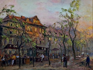 Jaro Procházka (1886 - 1949) - Jarní trh na Kampě