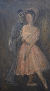 Miloslava Vrbová Štefková (1909 - 1991) - Pierrot a Kolombína