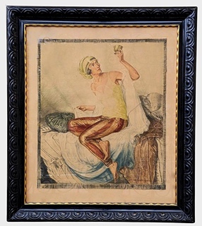 Ivo Saliger (1894 - 1987) - Žena obdivující číši Wiener Werkstätte