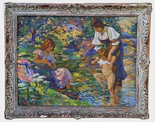 Vlastimil Košvanec (1887 - 1961) - Koupání