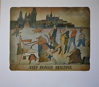 Adolf Born (1930-2016) - Keep Prague Beautiful - Pražský motiv