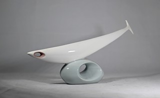 Jaroslav Ježek (1923 - 2002) - Soška, Ryba, Karlovarský porcelán