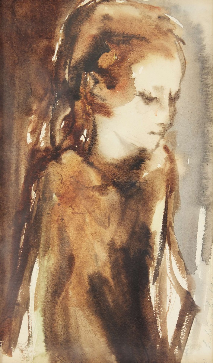VINCENT HLOŽNÍK (1919-1997) - Dievča