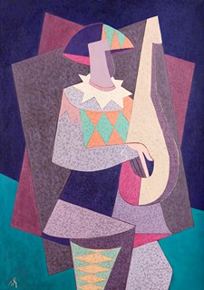 PAVOL POTOČEK (1925-2012) - Harlekýn s mandolou