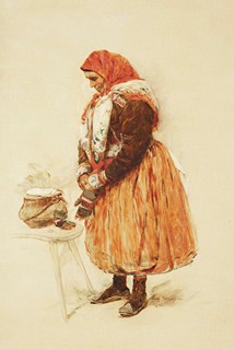 AUGUSTÍN NĚMEJC (1861-1938) - Žena v plzenskom kroji