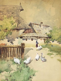 ANTAL NEOGRÁDY (1861-1942) - Domov s húskami