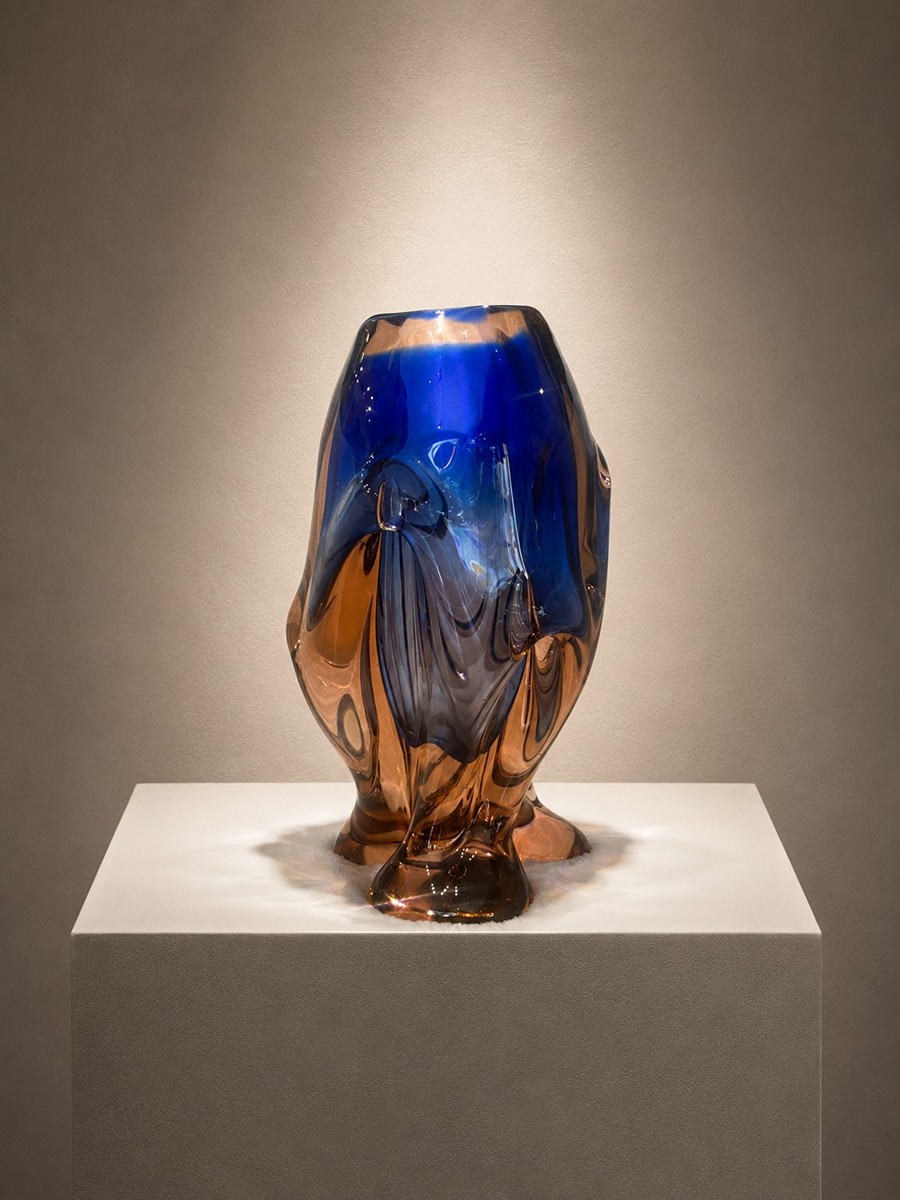 Flame Art Glass Vase