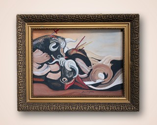 Oscar Dominguez (1906 - 1957) - Toros Moribundos II. (Dying Bulls II.)