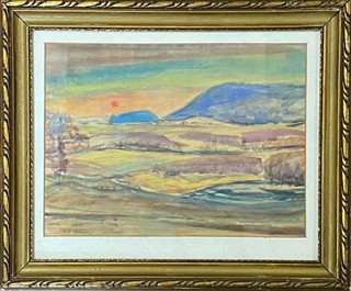 Miloš Alexander Bazovský (1899 - 1968) - French landscape at sunset