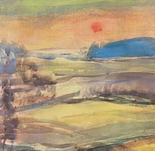 Miloš Alexander Bazovský (1899 - 1968) - French landscape at sunset