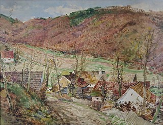Oldřich Blažíček (1887 - 1953) - Předjaří v Karlickém údolí (Velký formát)