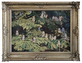 Alois Kalvoda - Kvetoucí kaštany (Dílo aktuálně zapůjčeno na výstavě)