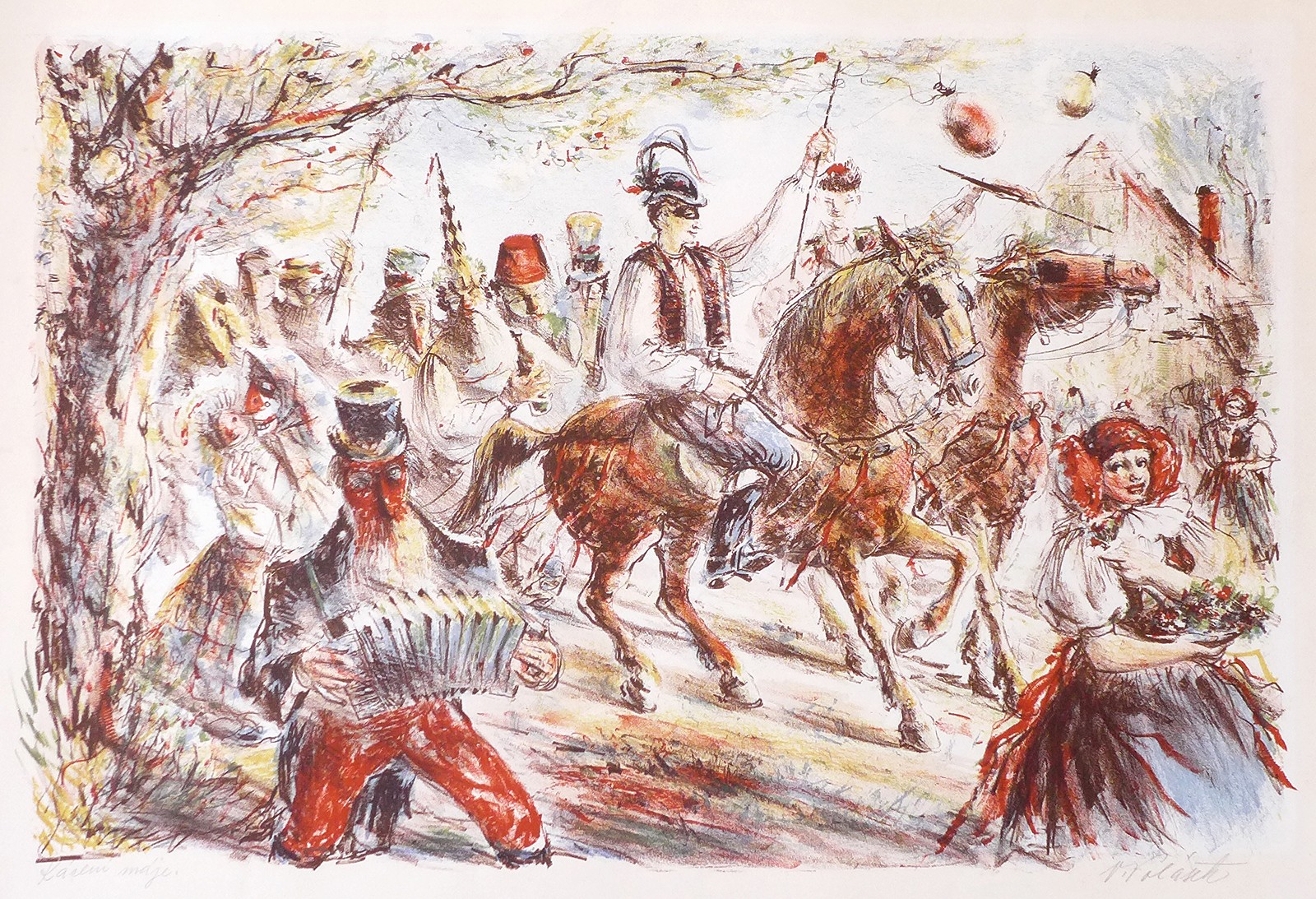 Viktor Polášek 1911 - 1989 - Kácení máje