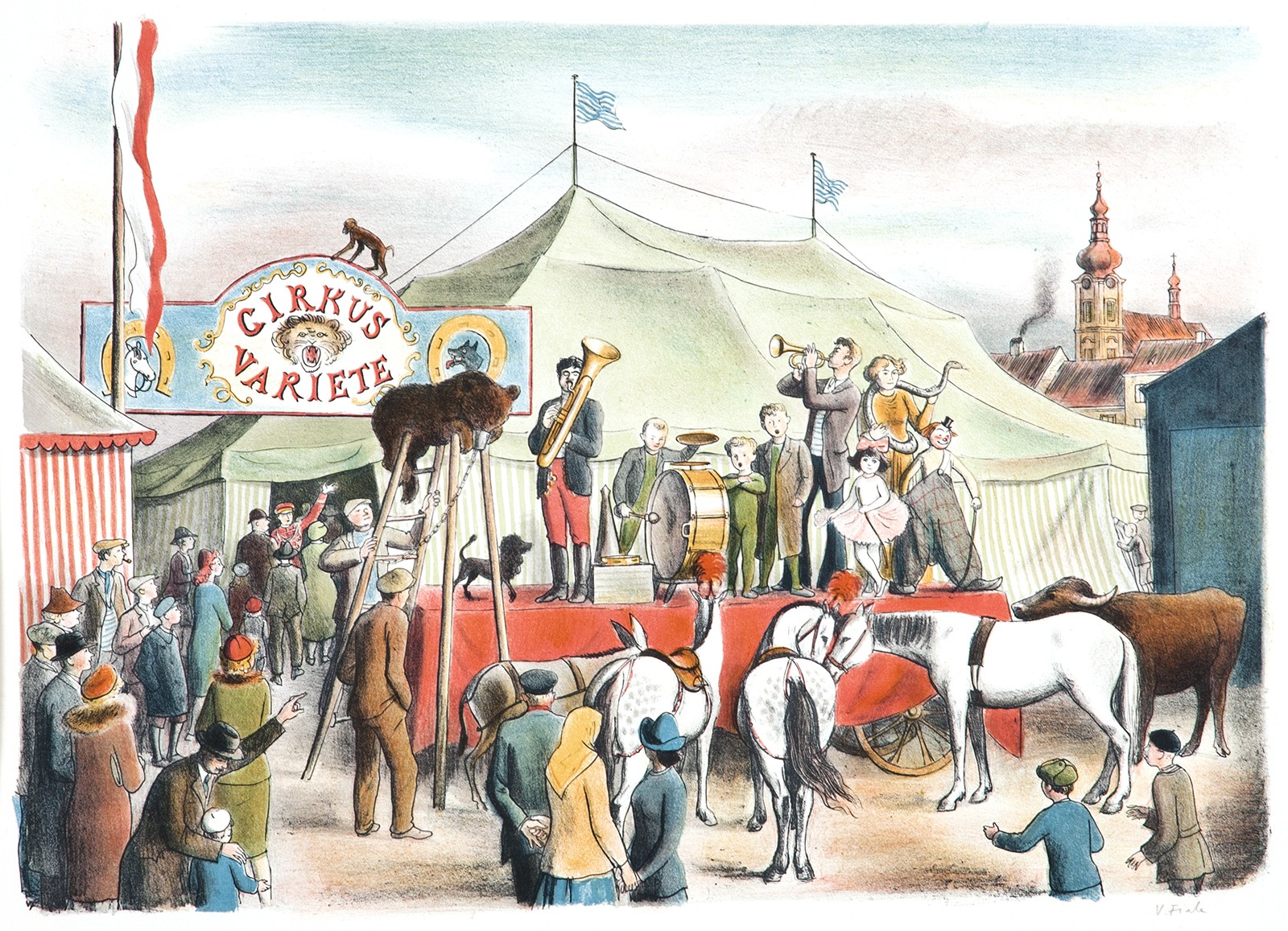 Václav Fiala 1896 - 1980 - Přijel cirkus