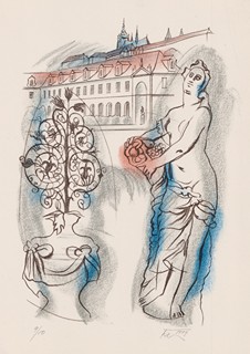 František Zálešák 1929 - Valdštejnská zahrada