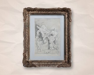 Emil Filla (1882 - 1953) - Animal Fights – Study