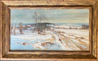 Oldřich Blažíček (1887 - 1953) - Winter Landscape with a Sawmill