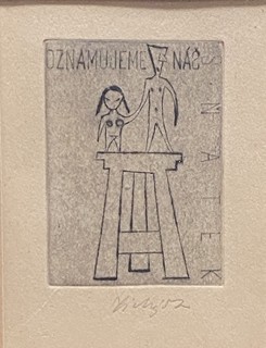 František Tichý (1896 - 1961) - Wedding Announcement