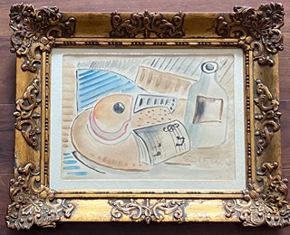 Emil Filla (1882 - 1953) - Still Life with Bottle and Sheet Music