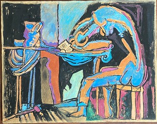 Pravoslav Kotík (1889 - 1970) - Interior with a Figure