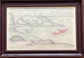 Jan Zrzavý (1890 - 1977) - Boats in the Harbour