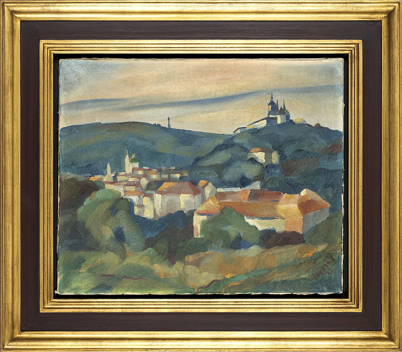 Hradčany and Lesser Town from the villa of Dr. Kramář
