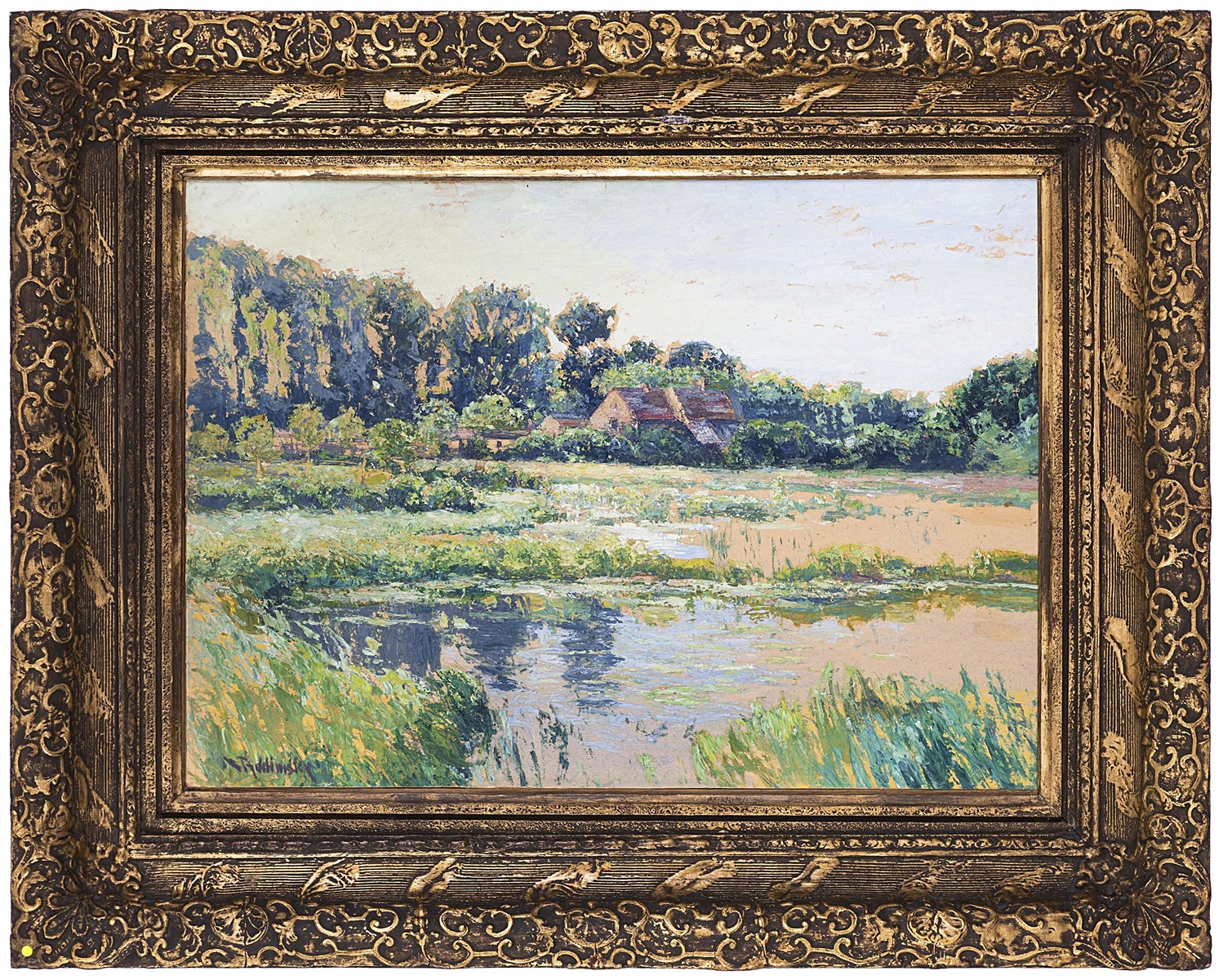 Cottages by the pond (Elbe)
