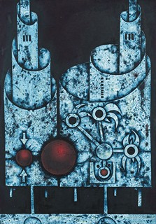 Two heads of the designers of Tower IV