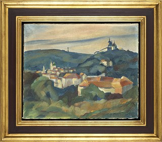 Hradčany and Lesser Town from the villa of Dr. Kramář