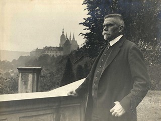 Hradčany and Lesser Town from the villa of Dr. Kramář