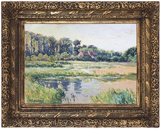 Cottages by the pond (Elbe)