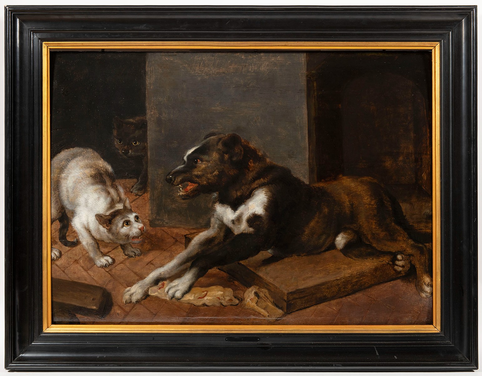 Frans Snyders (Flemish, 1579–1657) Attributed - A Guarding Dog and Two Cats