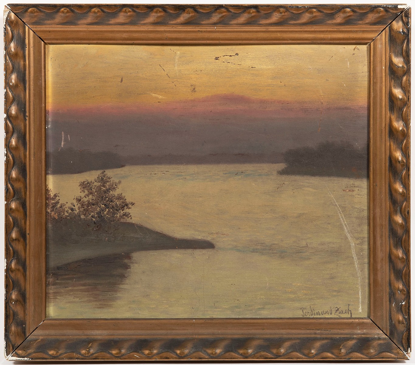 FERDINAND ZACH (AUSTRIAN, 1868–1939) - Twilight Over the Lake
