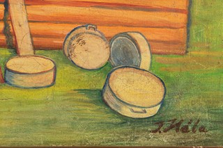 After Jan Hála (1890 – 1959) -
Pastoral Scene at a Mountain Shepherding Hut (Salaš) in the High Tatras
