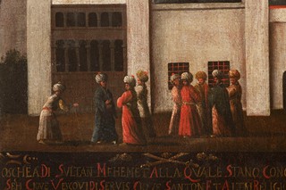 Attributed to Jean-Baptiste Vanmour (1671–1737). -
The Mosque of Sultan Mehmed with Figures in Conversation