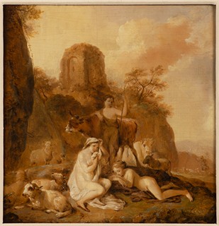 CHRISTIAN WILHELM ERNST DIETRICH, CALLED DIETRICY (WEIMAR 1712 – 1774 DRESDEN). - Harmonic Herders' Idyll with Nymphs