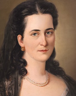 European School, 19th Century - Portrait of a Lady in a Black Mantilla
