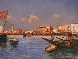 Georg Fischhof (1859–1914) - Pair of Maritime Scenes