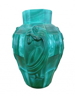 Schlevogt Curt - Váza - malachitové art deco