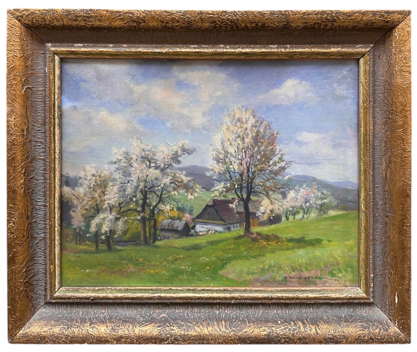 František Cína Jelínek (1882 -1961) - Chalupa na jaře