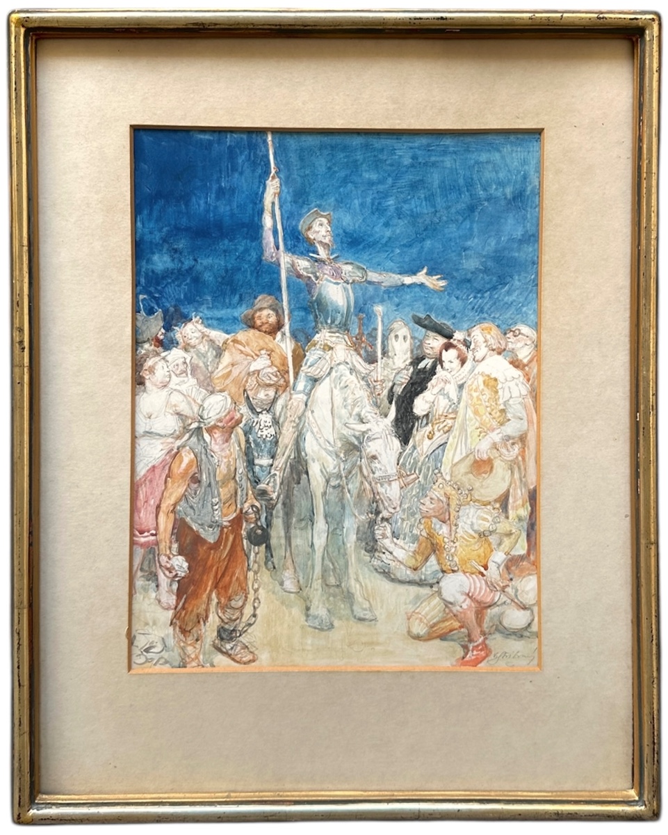Vladimír Stříbrný (1905 - 1970) - Don Quijote de la Mancha a Sancho Panza na výpravě