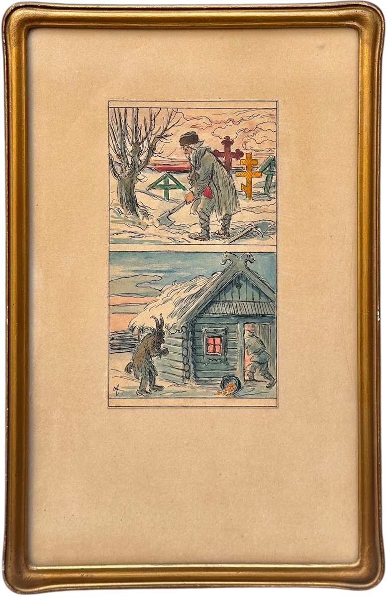 Mikoláš Aleš (1852 - 1913) - Čert a mužík